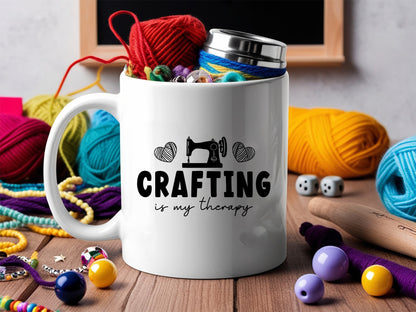 Handcrafted Crafting is My Therapy SVG Graphic