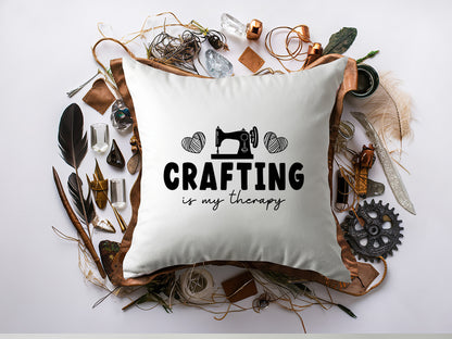 Handcrafted Crafting is My Therapy SVG Graphic