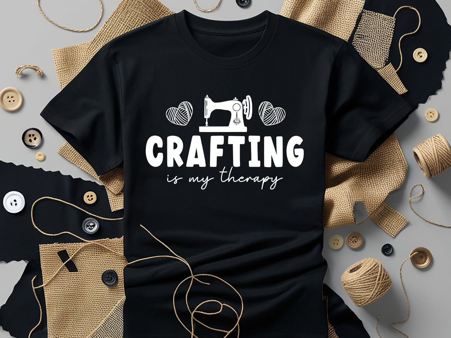 Handcrafted Crafting is My Therapy SVG Graphic