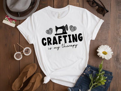 Handcrafted Crafting is My Therapy SVG Graphic