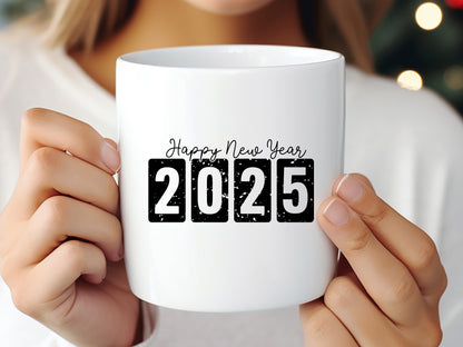 Handcrafted Happy New Year 2025 SVG