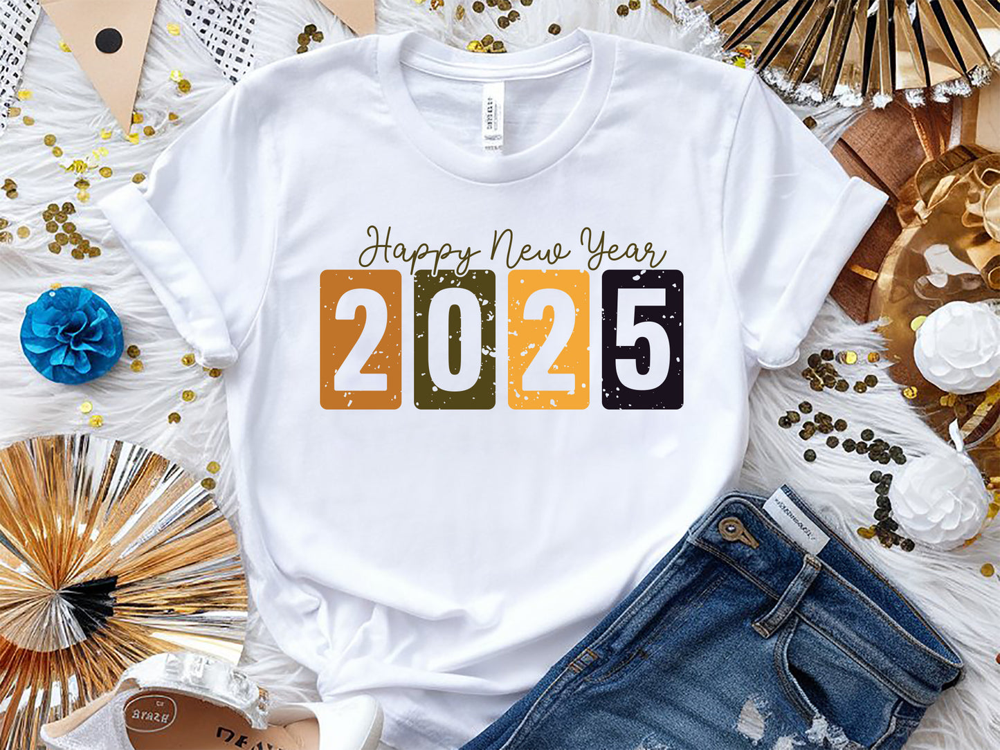 Handcrafted Happy New Year 2025 SVG