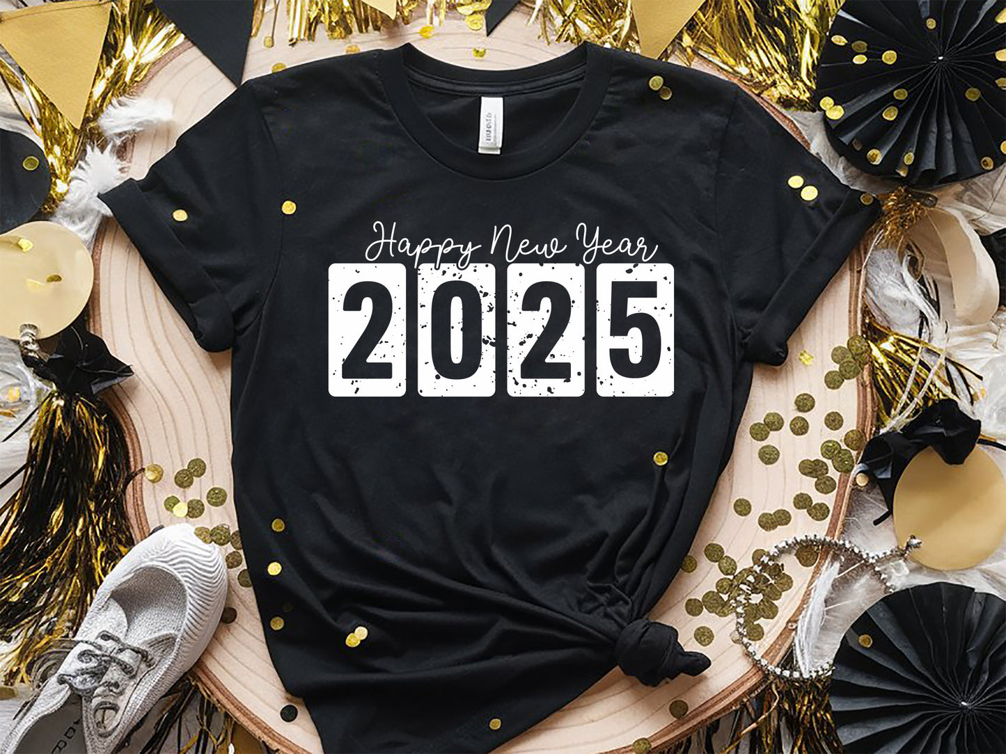 Handcrafted Happy New Year 2025 SVG