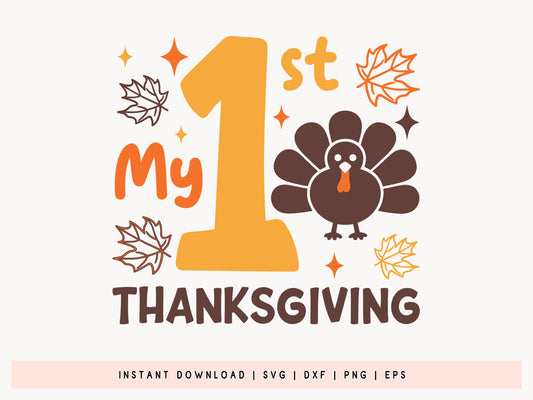 Handcrafted My 1st Thanksgiving SVG