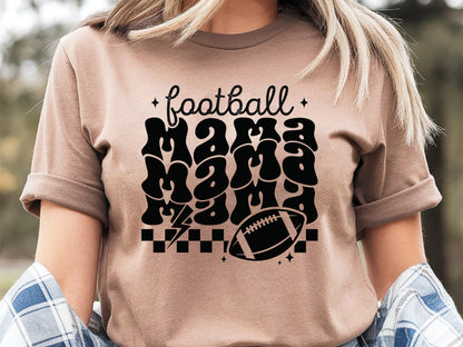 Handcrafted Retro Football Mama SVG