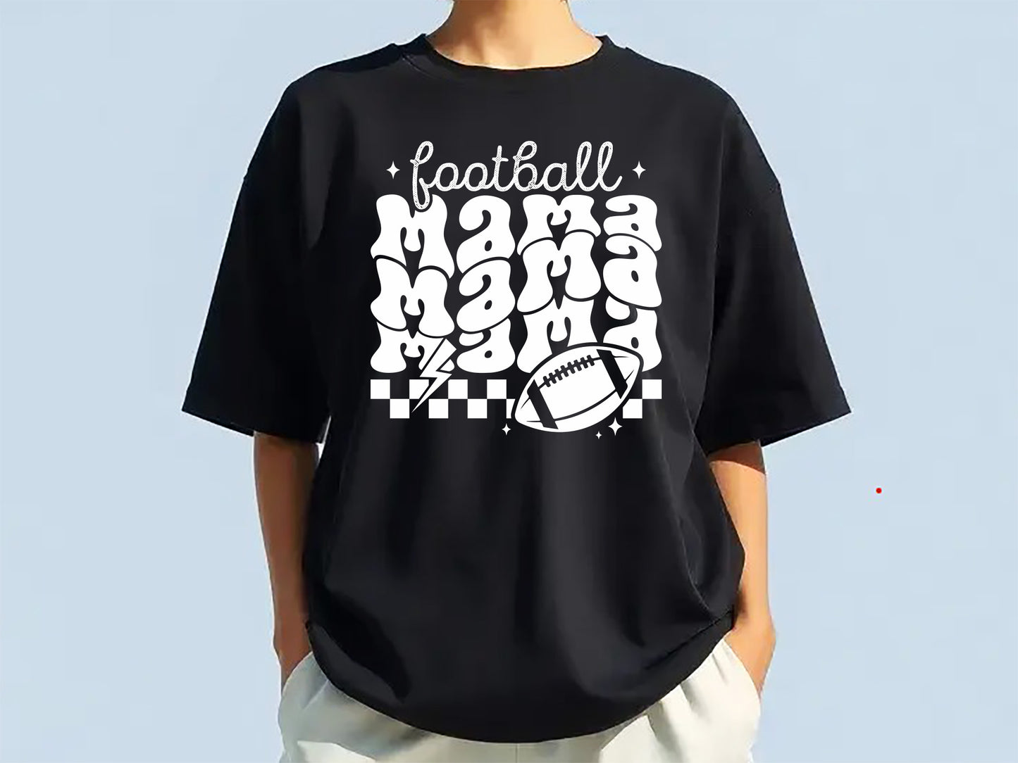 Handcrafted Retro Football Mama SVG