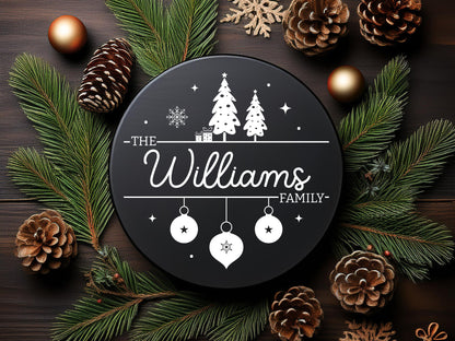 Handmade Christmas Family Name Monogram SVG