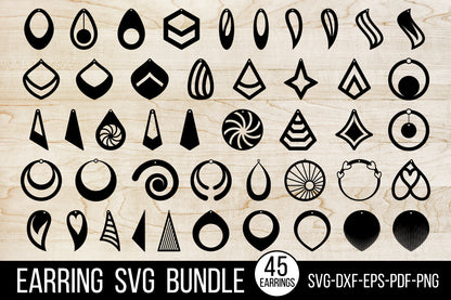 Handmade Earring SVG Cut File Bundle