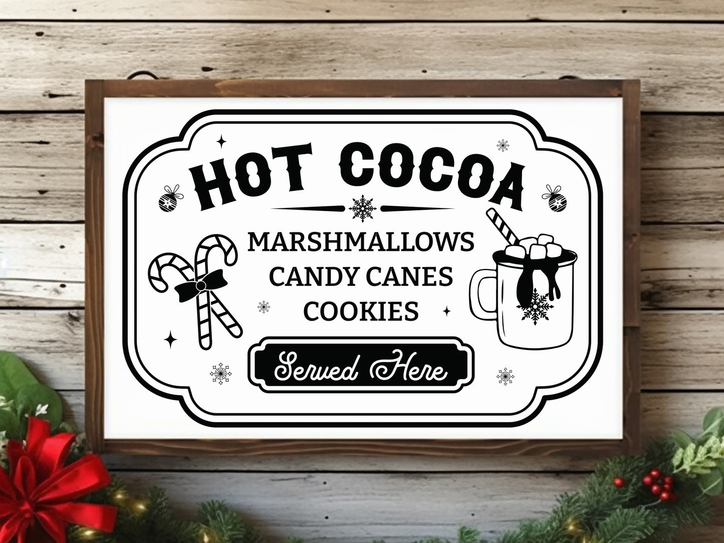 Handmade Hot Cocoa Sign SVG Cut File