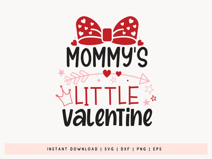 Handmade Mommy's Little Valentine Kids SVG File