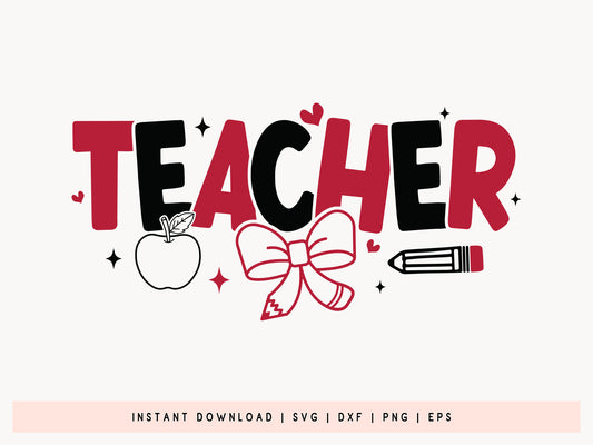 Handmade Teacher Valentines SVG Design