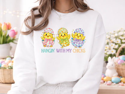 Hangin' with My Chicks, Preppy Easter Chick PNG