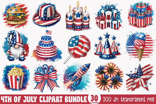 Happy 4th of July Clipart Bundle