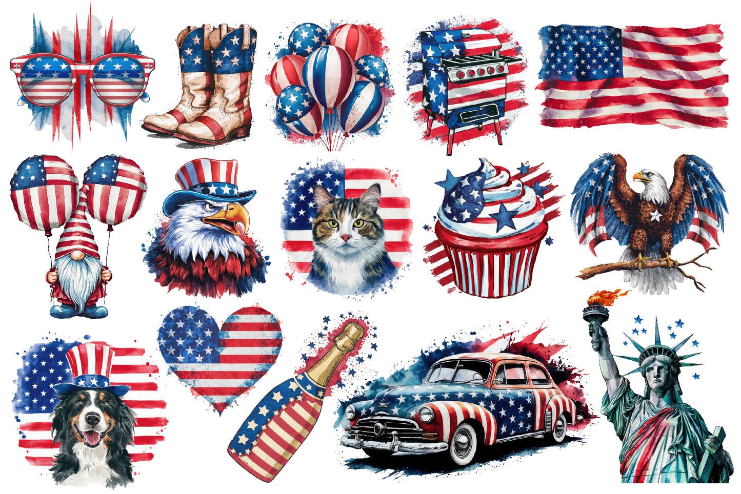 Happy 4th of July Clipart Bundle