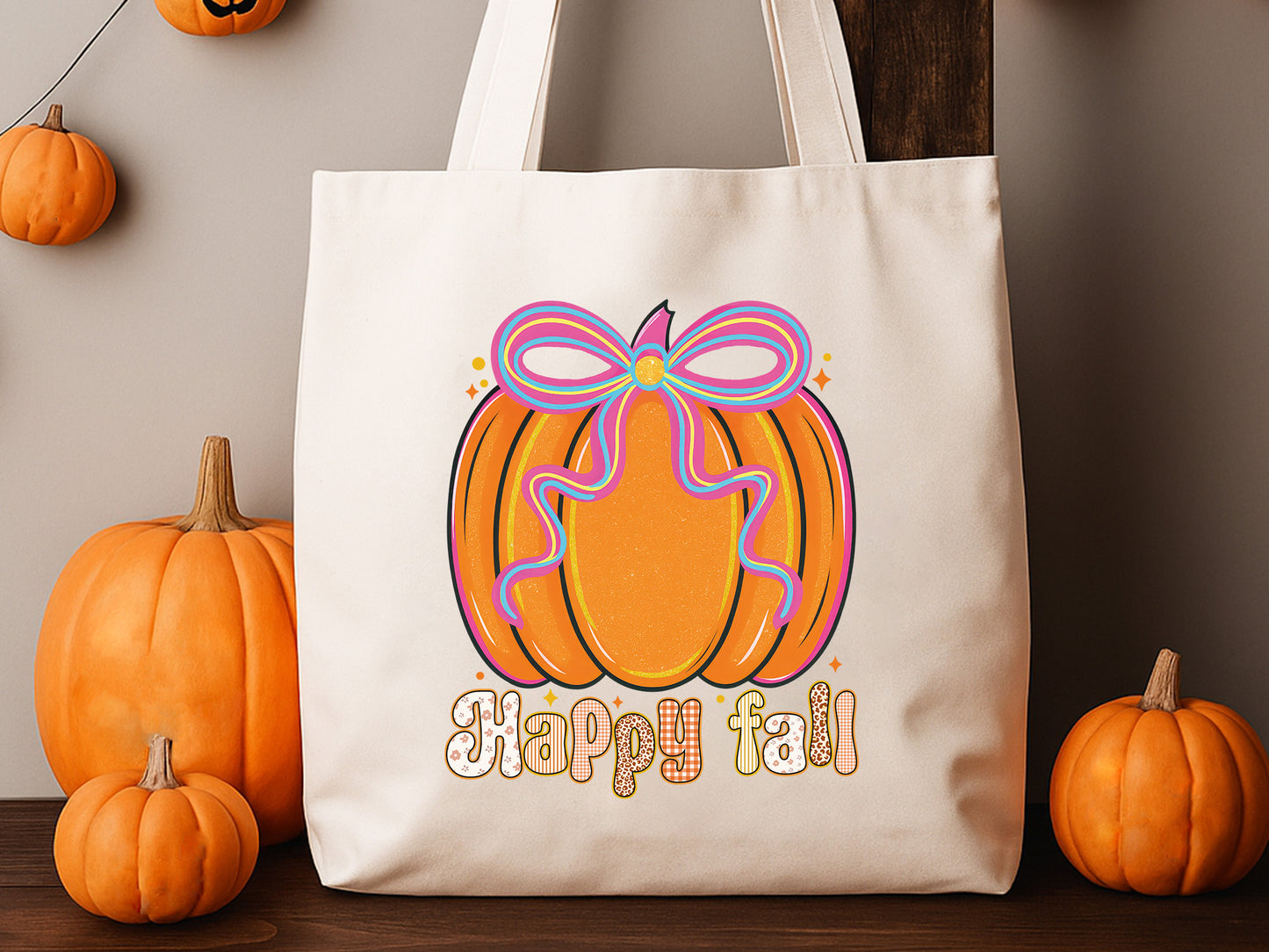 Happy Fall Coquette Bow Sublimation Design