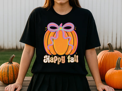 Happy Fall Coquette Bow Sublimation Design