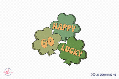 Happy Go Lucky - Retro St Patricks Day Sublimation