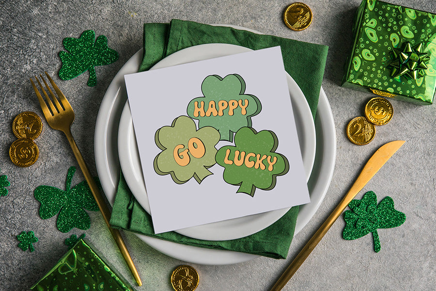 Happy Go Lucky - Retro St Patricks Day Sublimation