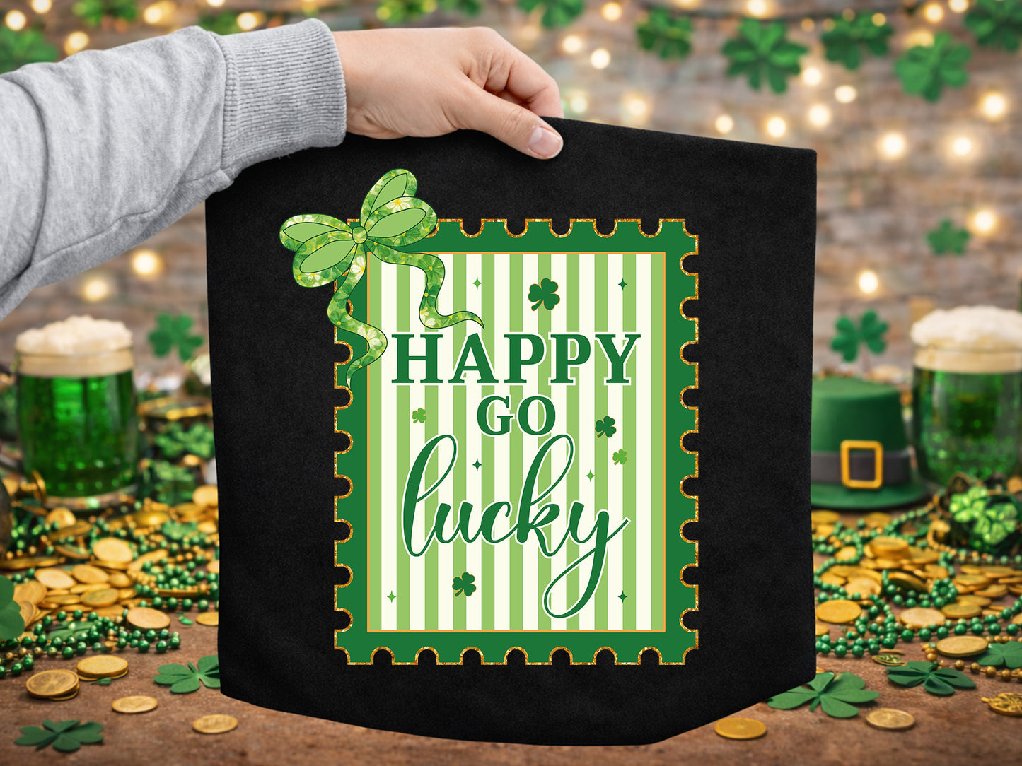 Happy Go Lucky, Coquette St Patrick's Day PNG