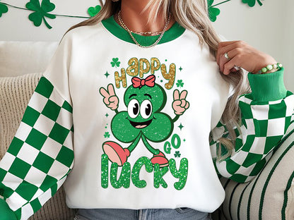 Happy Go Lucky, Cute St Patricks Day Sublimation