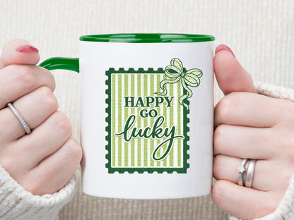 Happy Go Lucky, Faux Yarn Coquette St Patrick's Day PNG