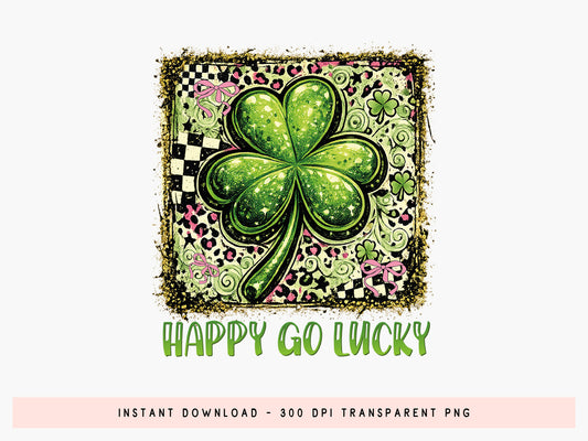 Happy Go Lucky, Glitter St Patrick's Day Sublimation