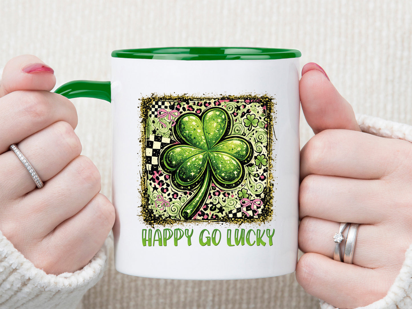 Happy Go Lucky, Glitter St Patrick's Day Sublimation
