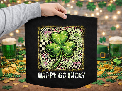 Happy Go Lucky, Glitter St Patrick's Day Sublimation