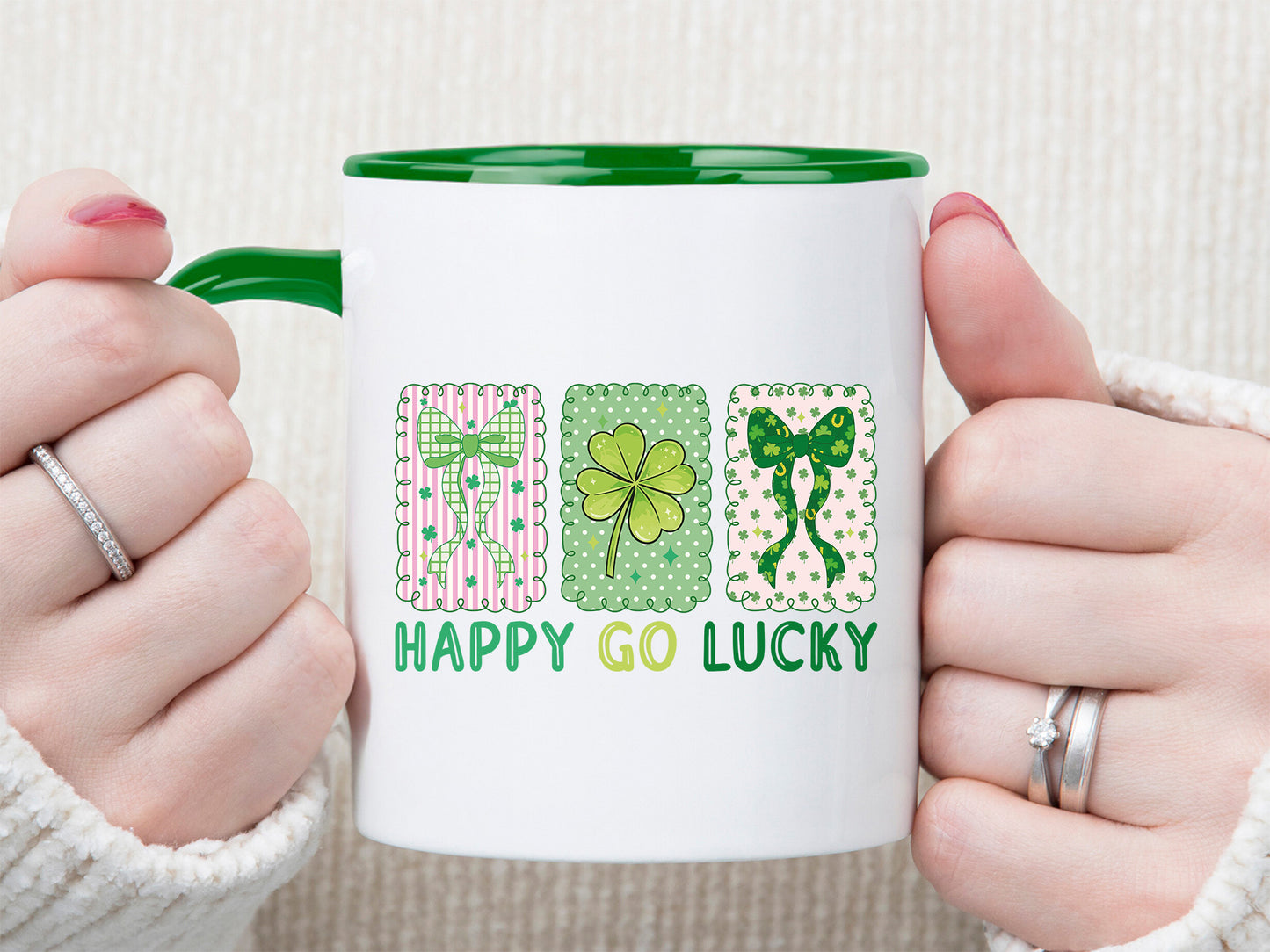 Happy Go Lucky, Preppy St Patrick's Sublimation
