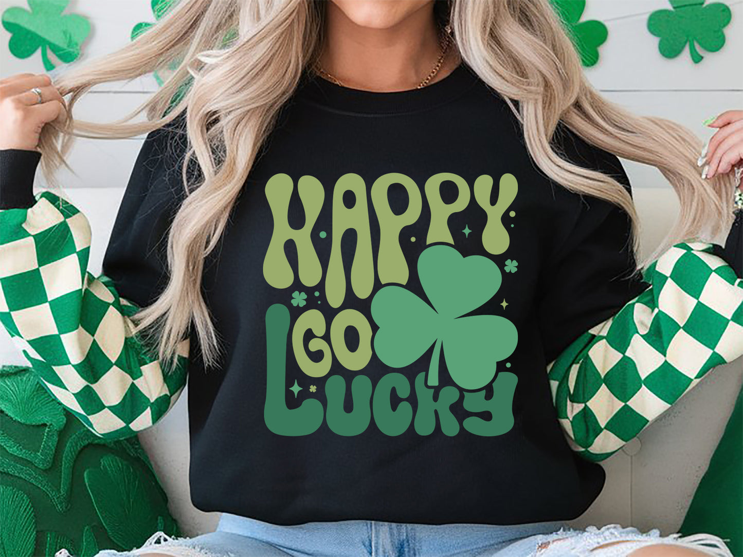 Happy Go Lucky, Retro St Patrick's Day SVG Vector