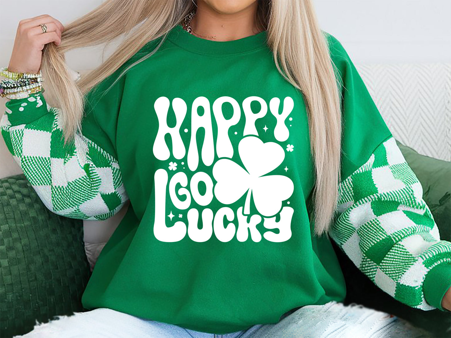 Happy Go Lucky, Retro St Patrick's Day SVG Vector