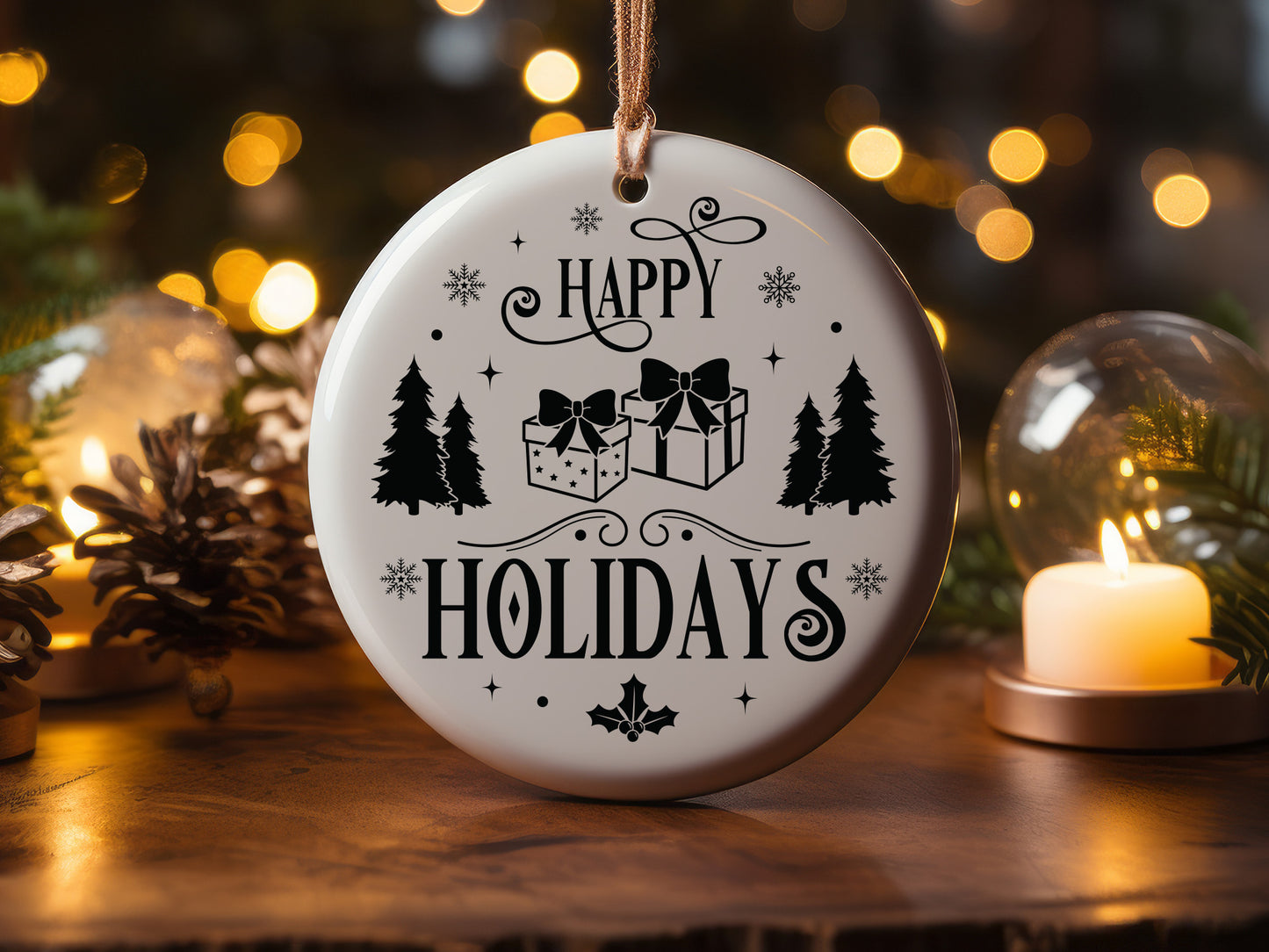 Happy Holidays - Funny Christmas Ornament Svg