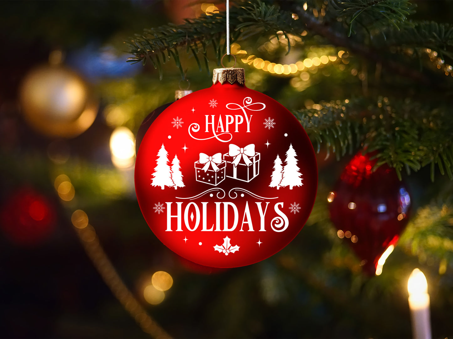 Happy Holidays - Funny Christmas Ornament Svg