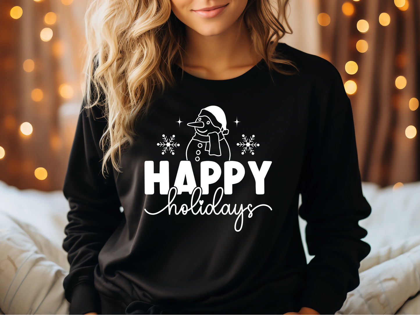 Happy Holidays - Snowman Christmas SVG