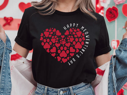 Happy Meowentine's Day - Handcrafted Cat Valentine SVG