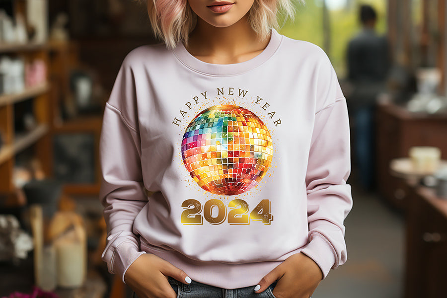Happy New Year 2024 PNG, Sublimation Shirt