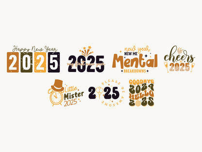 Happy New Year 2025 SVG Bundle