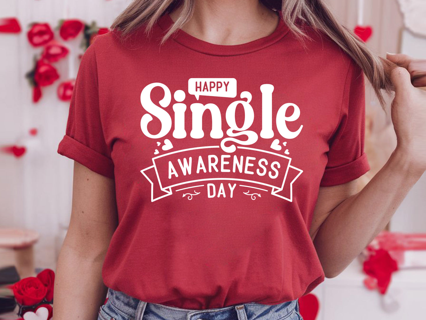 Happy Single Awareness Day Design SVG