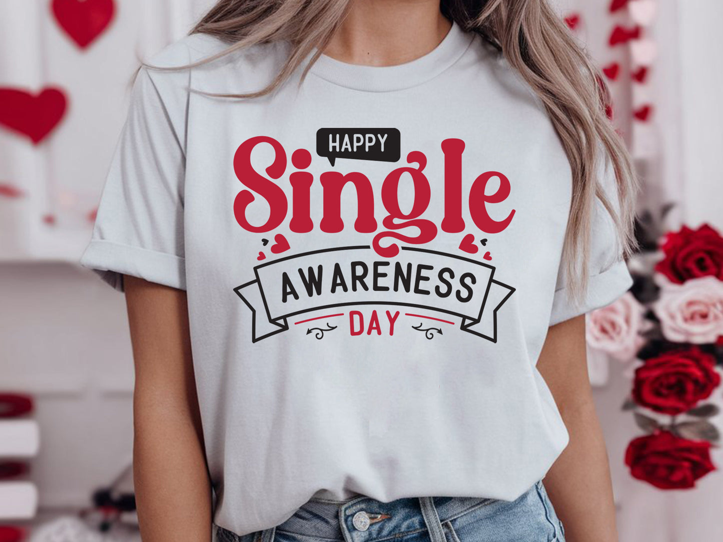 Happy Single Awareness Day Design SVG