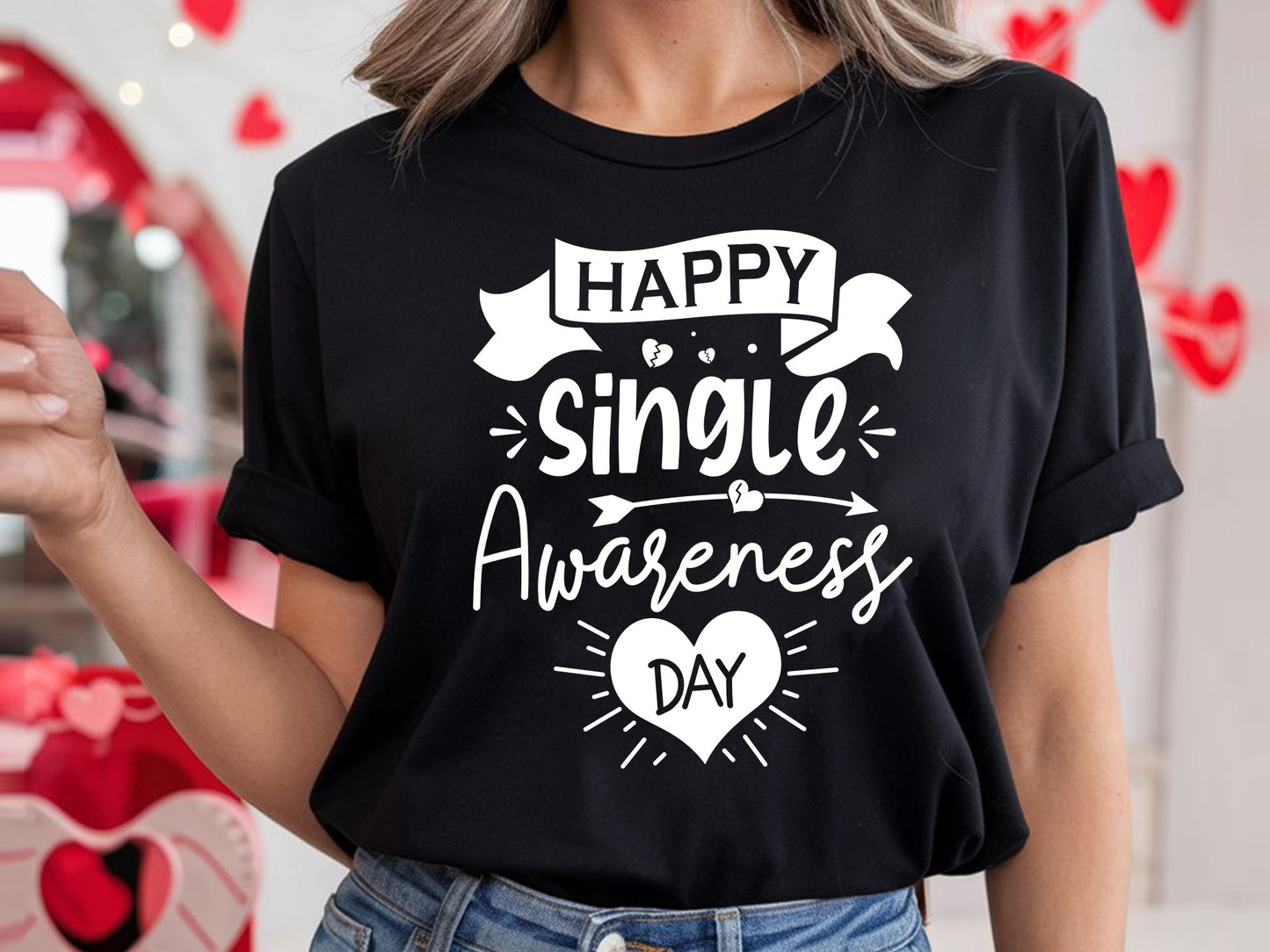 Happy Single Awareness Day, Anti Valentine Cut File SVG