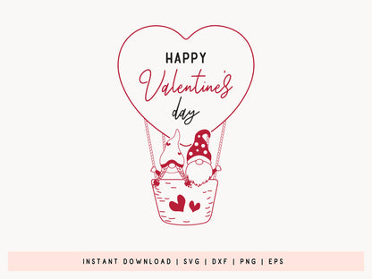 Happy Valentine's Day Gnome SVG File