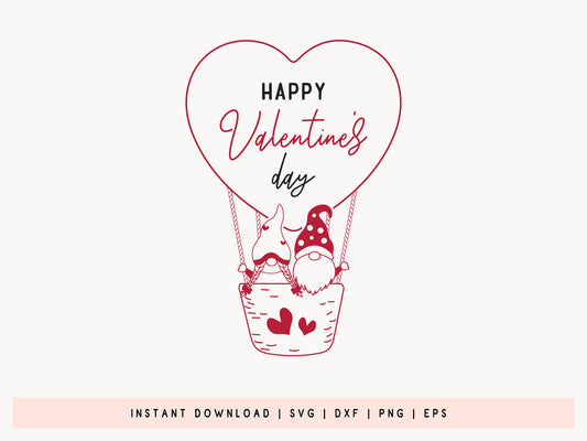 Happy Valentine's Day Gnome SVG File