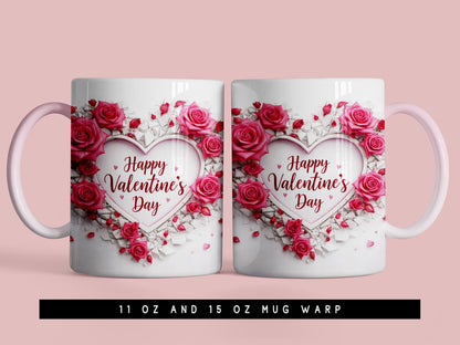 Happy Valentine's Day Mug Wrap PNG