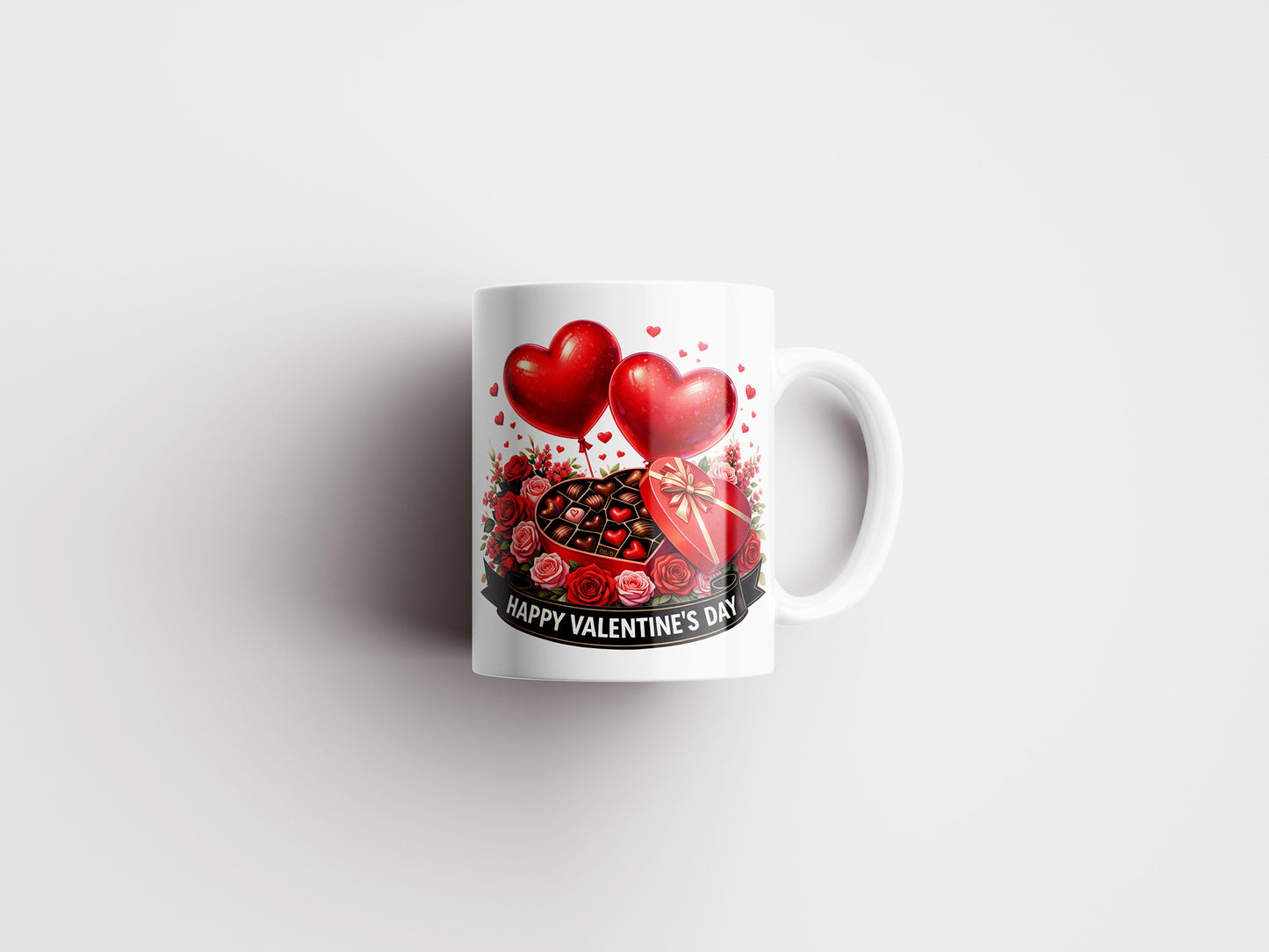 Happy Valentine's Day PNG Mug Wrap Design