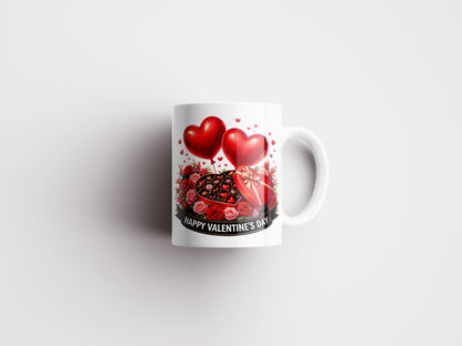 Happy Valentine's Day PNG Mug Wrap Design