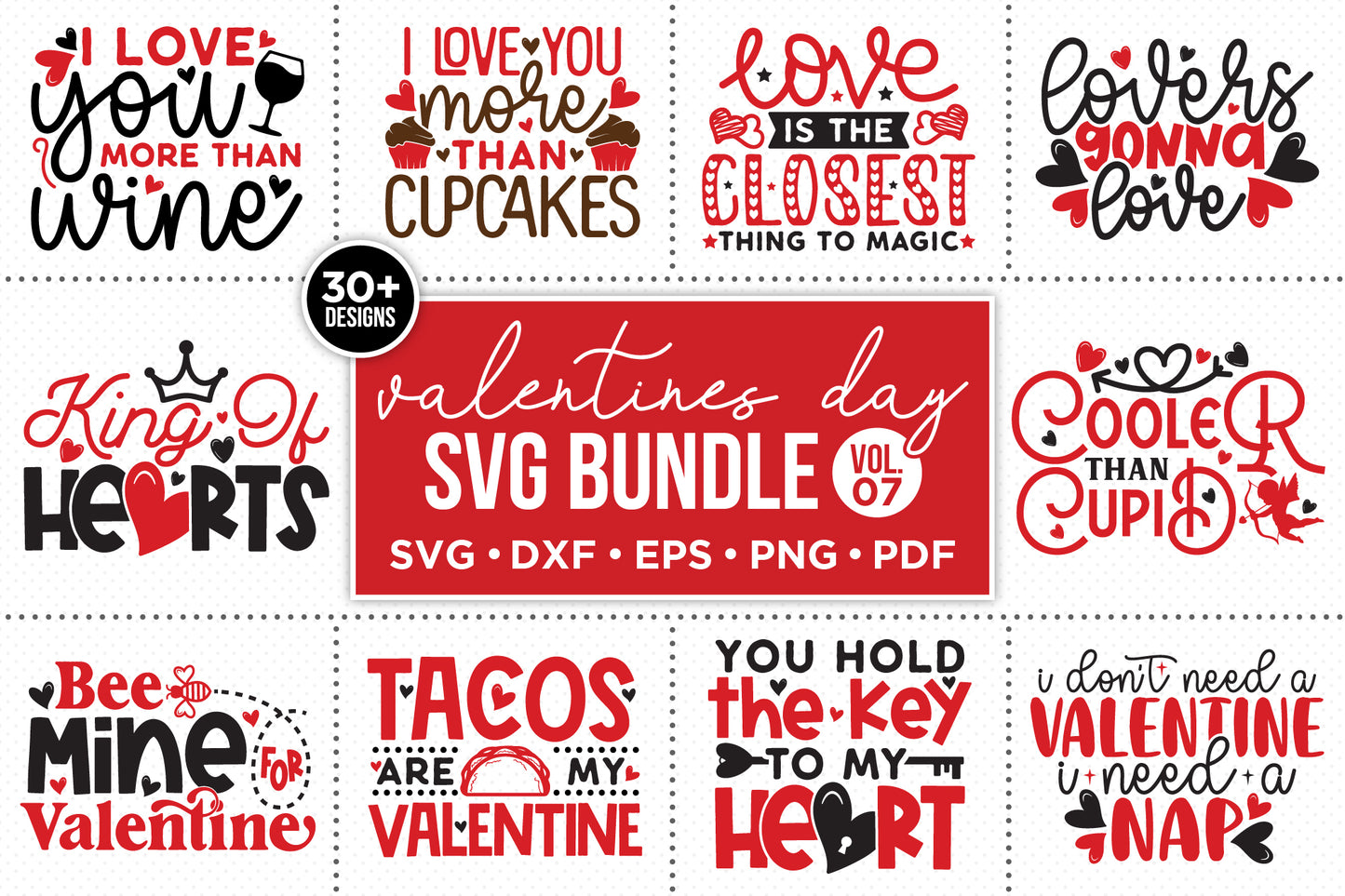 Happy Valentine's Day SVG Cut File Bundle