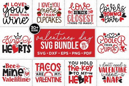 Happy Valentine's Day SVG Cut File Bundle