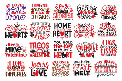 Happy Valentine's Day SVG Cut File Bundle