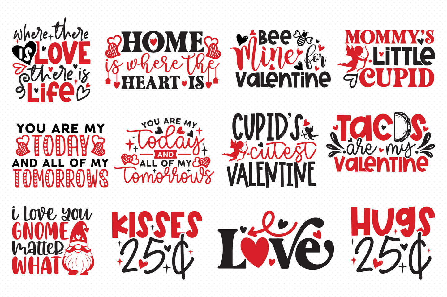 Happy Valentine's Day SVG Cut File Bundle