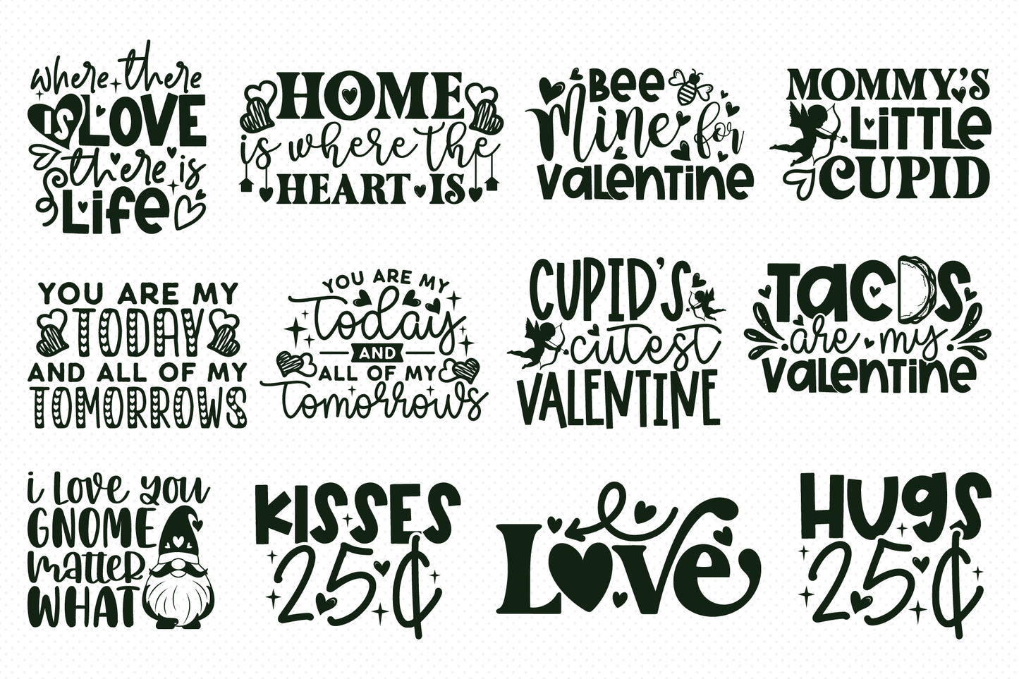 Happy Valentine's Day SVG Cut File Bundle